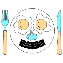 Breakfast Illustration from London Set