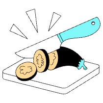 Chopping Board With Food Illustration from London Set