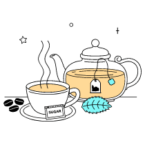 Coffee Tea 1 Illustration from London Set