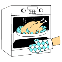 Cooking At Home Illustration from London Set