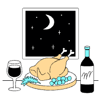 Dinner Illustration from London Set