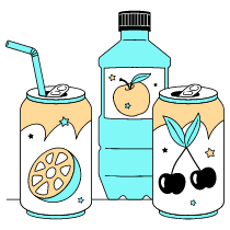 Drinks Beverages Illustration from London Set