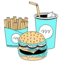 Fast Food 1 Illustration from London Set