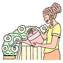Leisure Food Grow Plants Apartment Balcony Illustration from Bruxelles Set