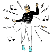 Listening To Music Illustration from London Set