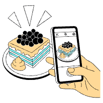 Making Food Post Foodstagram Illustration from London Set