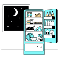 Midnight Snack Illustration from London Set