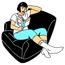 Reading A Book Illustration from London Set