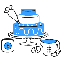 Baking Cake Illustration from Brooklyn Set