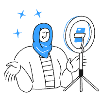 Blogging Vlogging Illustration from Brooklyn Set