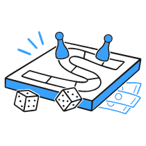 Board Games Illustration from Brooklyn Set