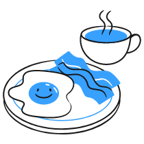 Breakfast 1 Illustration from Brooklyn Set