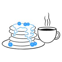 Breakfast Illustration from Brooklyn Set