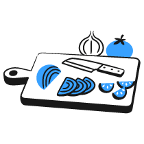 Chopping Board Illustration from Brooklyn Set