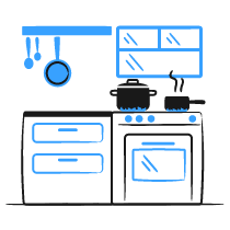 Cooking At Home 1 Illustration from Brooklyn Set