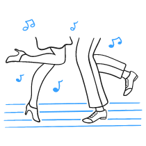 Dancing Illustration from Brooklyn Set