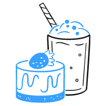 Dessert Illustration from Brooklyn Set