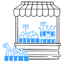 Eco Market Illustration from Brooklyn Set