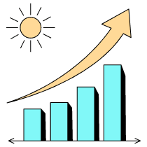 Business Graph Positive Illustration from London Set
