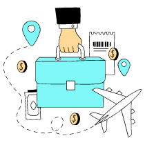 Business Trip Illustration from London Set