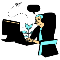 Communication Contact Cold Outreach Illustration from London Set