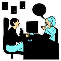 Communication Contact In Person Illustration from London Set