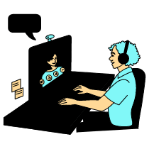Communication Contact Video Illustration from London Set