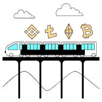 Blockchain As Train Illustration from London Set