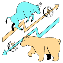 Bull Market Vsbear Market Illustration from London Set