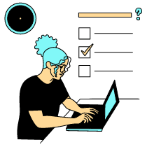 Education Online Exams Illustration from London Set