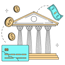Bank Account Illustration from London Set