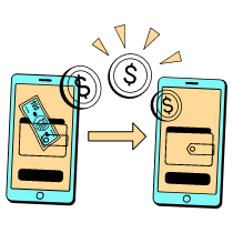 E Wallet Transfer 2 Illustration from London Set