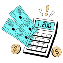 Finance Calculator Illustration from London Set