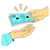 Lending Money Illustration from London Set