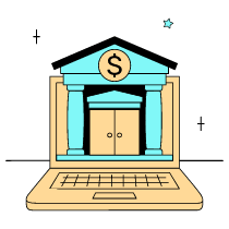Online Banking Illustration from London Set