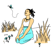Being At Peace Illustration from London Set
