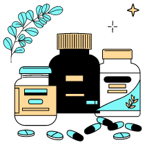 Food Supplements Illustration from London Set