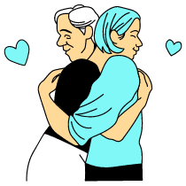 Hugging Illustration from London Set
