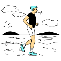 Jogging Illustration from London Set