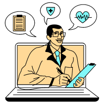 Online Consultation Illustration from London Set