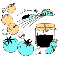 Organic Food Illustration from London Set