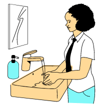 Washing Hands Illustration from London Set