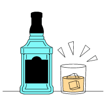 Alcohol Liquor Illustration from London Set