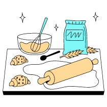 Baking Illustration from London Set