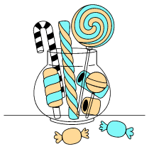 Candy Illustration from London Set