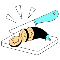 Chopping Board With Food Illustration from London Set