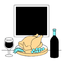 Dinner Illustration from London Set