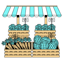 Eco Market Illustration from London Set