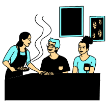 Leisure Cooking For Friends Illustration from London Set