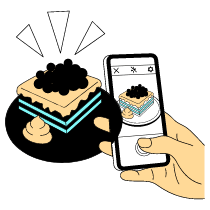 Making Food Post Foodstagram Illustration from London Set